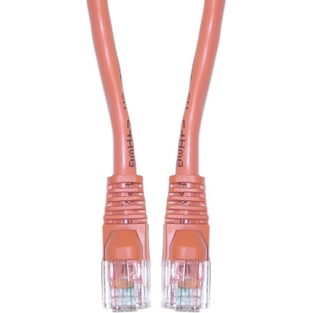 Cable Wholesale Cat5e Orange Copper Ethernet Crossover Cable, Snagless/Molded Boot, 14 foot 10X6-33314