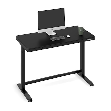 4Dock Bamboo Tabletop Electric Standing Desk with USB Charging Ports and Storage Drawer ET118W-N-ZX