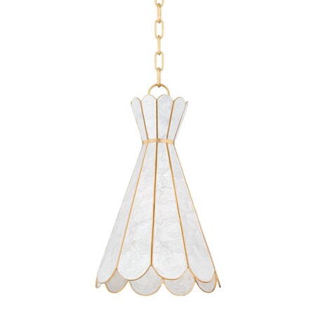 Mitzi Lyra 1 Light Pendant 15 In. Aged Brass H662701-AGB