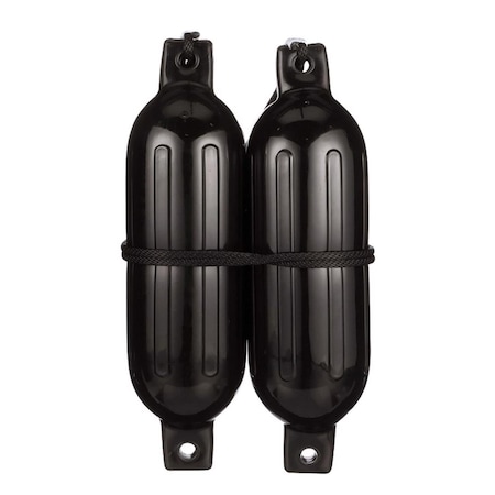 Seachoice Twin Eye Black Vinyl Boat Fender 50-79281