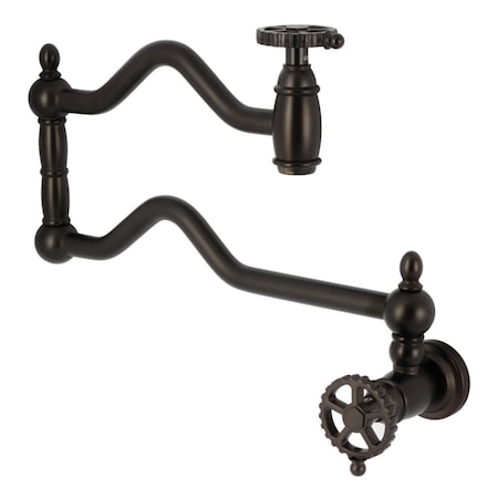 Kingston Brass Wall Mount Pot Filler Faucet, Oil Rubbed Bronze KS2105CG