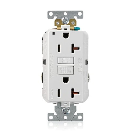 Leviton Plugs&Rcptcls, 20A, 125VAC, Wht, Polycarb G5362-W