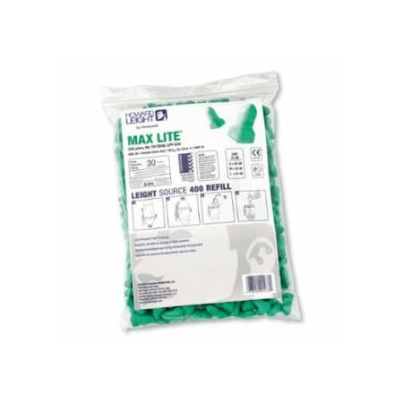 Howard Leight Earplug Dispenser Refill, Foam, Green, Uncorded, MAXIMUM LITE 154-LPF-LS4-REFILL