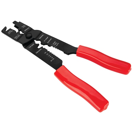 Performance Tool Crimping Tool, Wire Cutter, Stripper, Terminal Crimper W86500