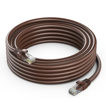 Maximm 15ft Cat6 Pure Copper UTP Ethernet Cable, Brown CAT6-15FT-BROWN