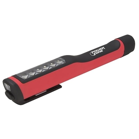 Powerzone Pocket Light, AAA Battery, LED Lamp, 25 Lumens, 8 m Beam Distance, 3.5 hr Run Time, Red & Black 12500