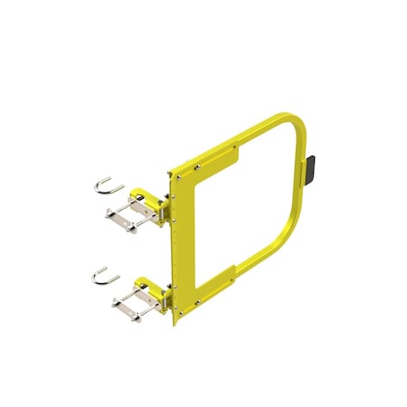 Safety Rail Adjustable Self-Closing Gate 26-32in, Yellow 401656