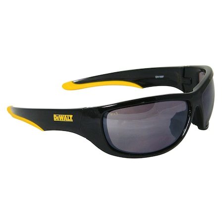 Dewalt Safety Glasses, Silver Mirror Lens, Black/Yellow Frame, Full-Frame, 1 PR DPG94-6D