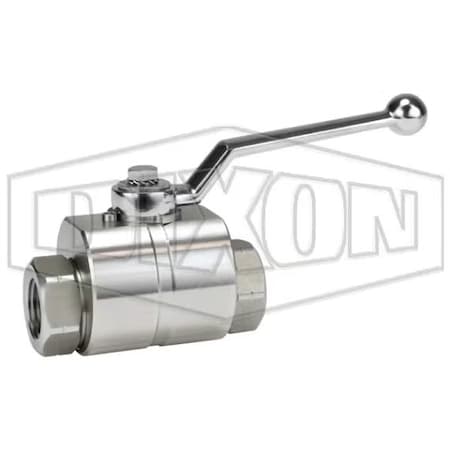 Dixon HPBV Full Bore High Pressure Ball Valve, 1/2 in Nominal, FNPT End Style, FKM/FPM/POM Polyacetal Soft HPBV12SS