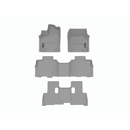 Weathertech Grey, Front, rear, and rear Floorliners 461784-1-2-3