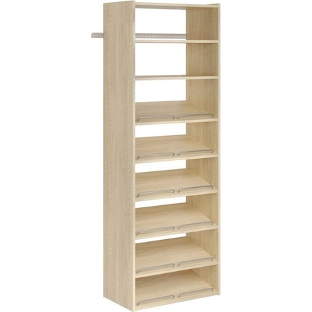 Easy Track Living Essential Shoe Tower Closet Organizer Kit, Honey Blonde PH36-MJ