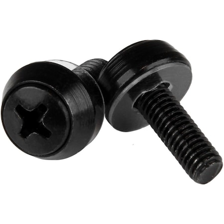 Startech.Com M5 x 12mm - Screws - 100 Pack, Black - M5 Mounting Screws for Server Rack & Cabinet CABSCREWSM5B
