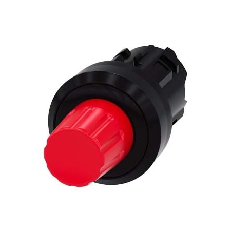 Siemens stop button, 22 mm, round, plastic, red, pushbutton raised 3SU1000-0HC20-0AA0-ZY15