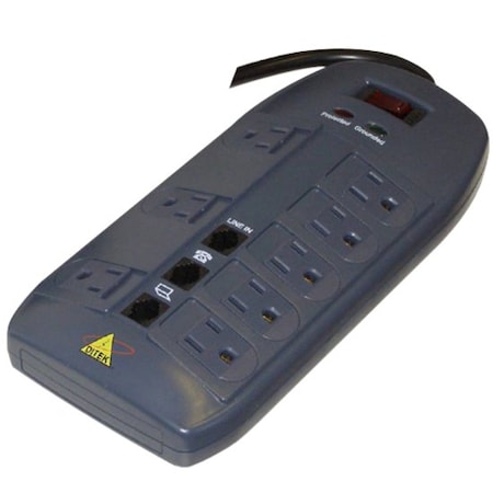 Ditek EIGHT OUTLET SURGE PROTECTOR, W/6 FOOT CORD, DTK-8FF