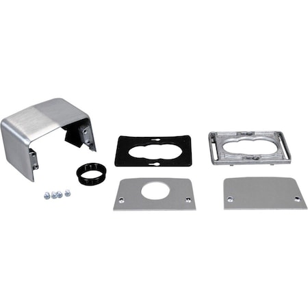 Wiremold Single Service Fitting, Gray, Aluminum 525C