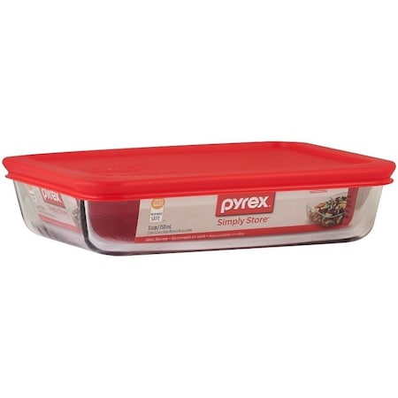 Pyrex BOWL STORAGE RECT GLASS 3CUP 1075430