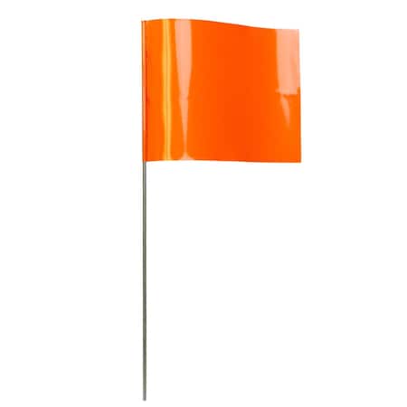 Blackburn Flag Marking Flags, Orange, 21 in L., 100 PK Y451W-OR
