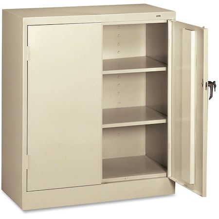 Tennsco Shelving Storage Cabinet, 42 in H, 36 in W, Champagne/Putty, 3 Shelves, 0 Drawers 4218PY