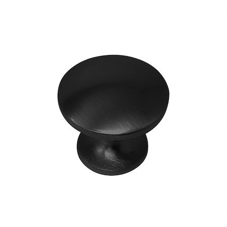 Laurey 1in Mushroom Knob - Wellington - Matte Black 12320