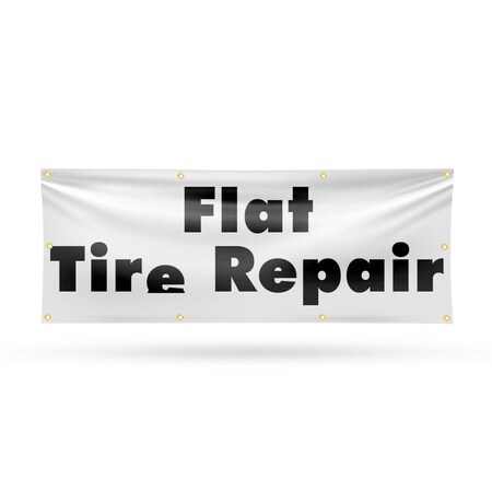 Signmission Flat Tire Repair, 36 Inch x 96 Inch, Vinyl Banner B-96-30633