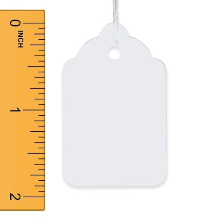 Specialty Store Services White Strung Merchandise Tags, 1 1/4 In. W X 1 7/8 In. H 5906