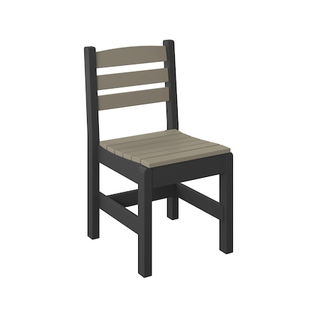 Polybird SIDE CHAIR "REGULAR HEIGHT".    WEATHERWOOD AND BLACK POLYBIRD P10-R