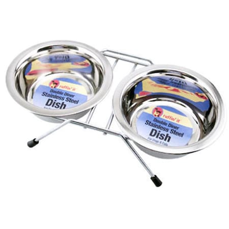 Westminster Pet Products 19416 16 oz. Stainless Steel Double Diner Pet Bowl 134329