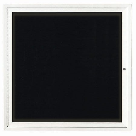 Aarco Illuminated Enclosed Directory w/ Powder Coated White Aluminum Frame, 36''Hx36''W 1 Door ADC3636IW