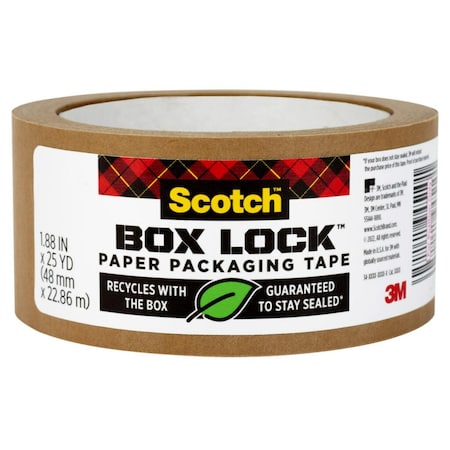 Scotch Box Lock 1.88 in. W X 25 yd L Paper Tape 7850-23-8GC