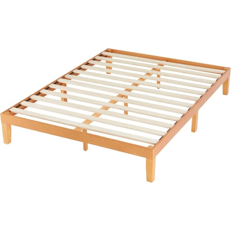 Simple Deluxe CJ-WH01-F, Full Size Wood Bed Frame, 12 Inch Wooden Platform Bed with Support Slats, Natural Pine 3A88FNBFRAFULL12WOOD