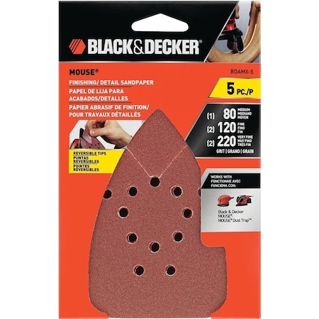 Black & Decker Sandpaper, Aluminum Oxide Abrasive BDAMX-5