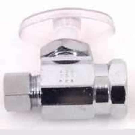Plumb Pak Shut-Off Valve, 3/8 x 3/8 in Connection, FIP x Compression, Brass Body PP20052LF