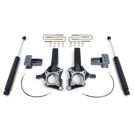Whole-In-One 2-4 in. Lowering Kit with Maxtrac Shocks Absorber for 1999-2007 Classic GM 1500 2-4WD Series WH2469457