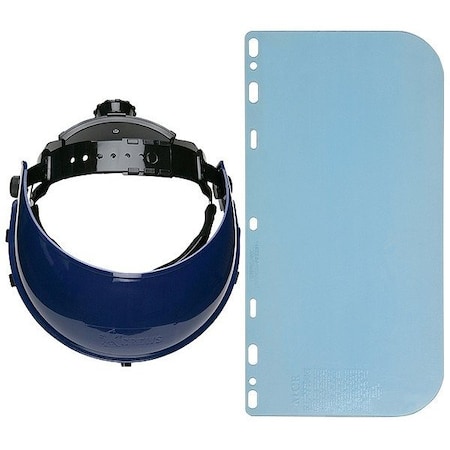 Mcr Safety Faceshield Assemblies, Clear Visor, 8 in Height, Ratchet Suspension 103640