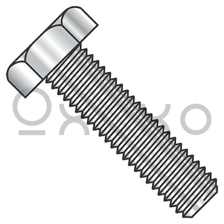 1/4-20X2 Hex Tap Bolt Fully Threaded 18-8 Stainless Steel, 100PK