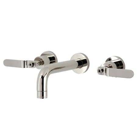 Kingston Brass Double-Handle Wall Mount Bathroom Faucet, Polished Nickel KS8126KL