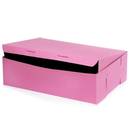 Nashville Wraps 14x10x4 Pink Bakery Cake Boxes, 1-piece Lock Corner, 100PK BBPK14104