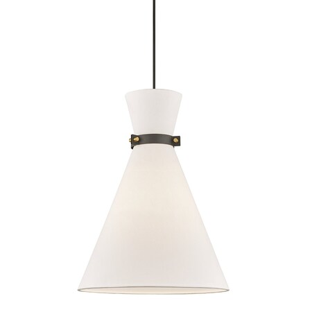 Mitzi Julia 1 Light Pendant 6.25 In. Aged Brass/Black H294701L-AGB/BK
