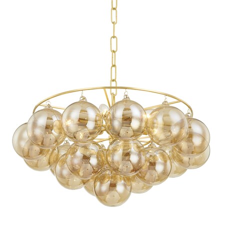 Mitzi Megan Molten X Mimi 6 Light Chandelier 28 In. Aged Brass H711806-AGB