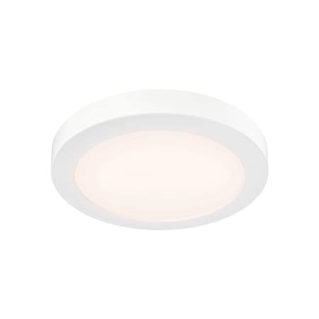 Dals Lighting Radiance 9'' Round 5CCT Metal Flush Mount, White FMM09-CC-WH