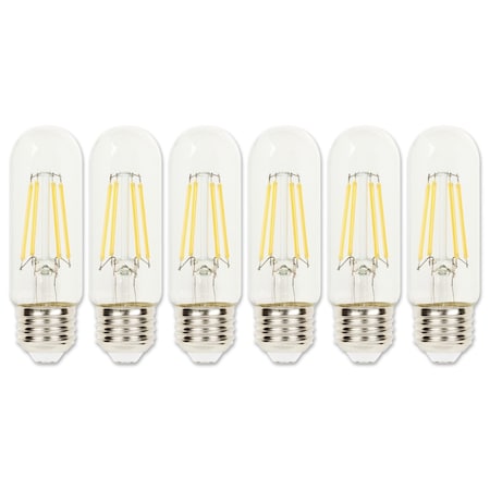 Westinghouse 5.5W 75W Eq. Clear T10 Dimmable Filament LED Light Bulb, Medium Base, 6PK 5340020