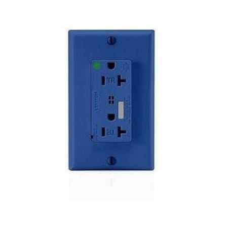 Leviton Surge Protector Receptacle, 20 Amp, 125 Volt, 5-20R NEMA, Blue T8380-B