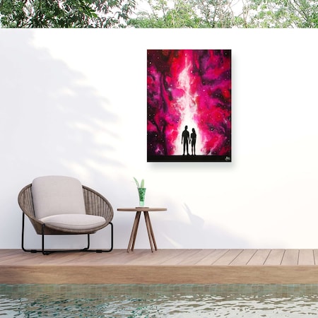 Trademark Fine Art Outdoor Canvas Art Marc Allante Dreamers Wall Art for Patios, or Gardens GRL02047-OC1419WR