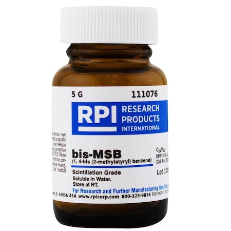 Rpi bis-MSB 1, 4-bis-o-methylstyryl-benzene, Scintillation Grade, 5 Grams 111076