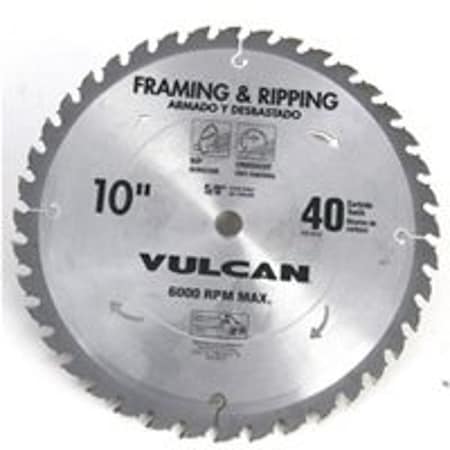 Vulcan Circular Saw Blade, 10 in Dia, 5/8 in Arbor 415721OR