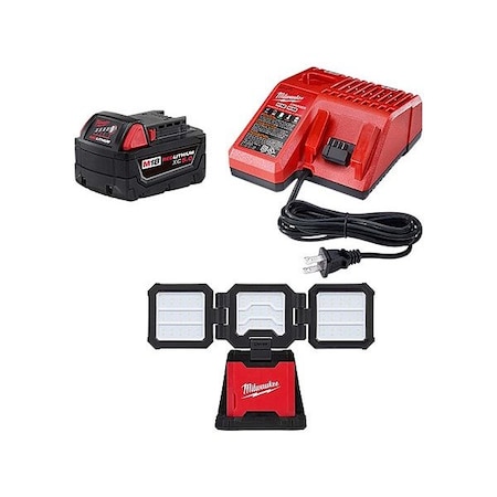 Milwaukee Tool M18 RDL XC5.0 Starter + M18 Flood Light 48-59-1850, 2368-20