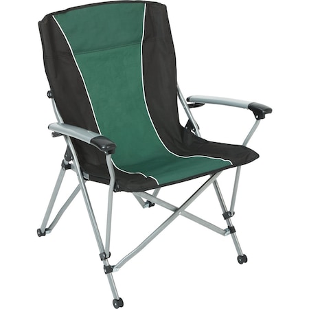Outdoor Expressions Green & Black Sling Flat Arm Folding Chair AC2272
