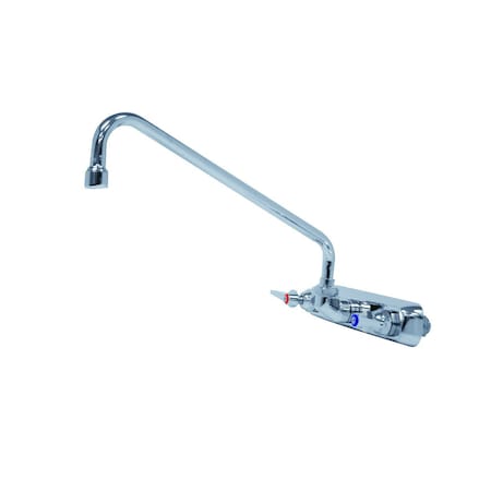 Advance Tabco T&S Heavy Duty Faucet, 8 in. OC, splash mounted with 14 in. swing spout, lead free K-111