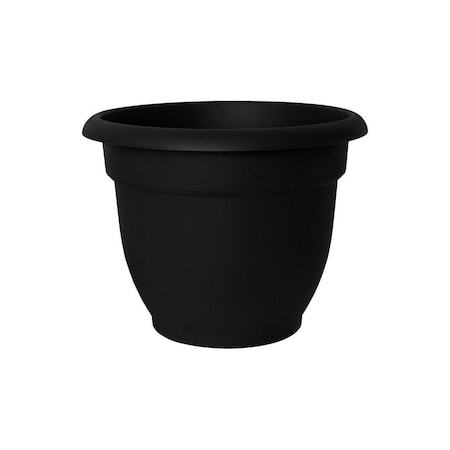 Bloem Planter Ariana 6.5in H X 6in D Resin Elegant Black Black 20-56906