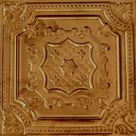 Shanko All Day Tony Pattern 612 Champagne Surface Mount Powder Coated Standard Ceiling Tiles, 6PK ADT612-NU-STD-CHAM-6